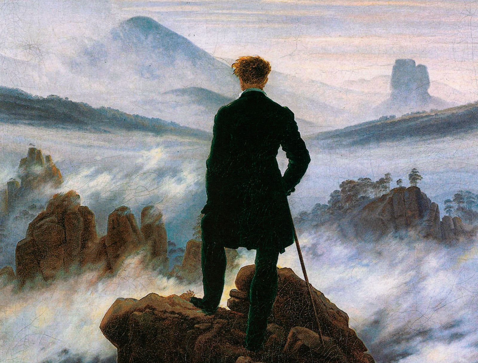 El caminante sobre el mar de nubes – Caspar David Friedrich (1818)